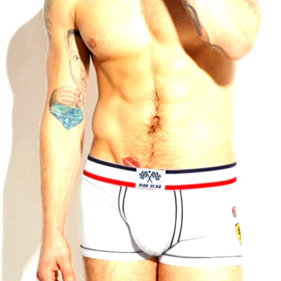 BUNDLE MENS 3PC  RACING BOXERS BLUE, WHITE & GRAY. - Picture 2 of 6